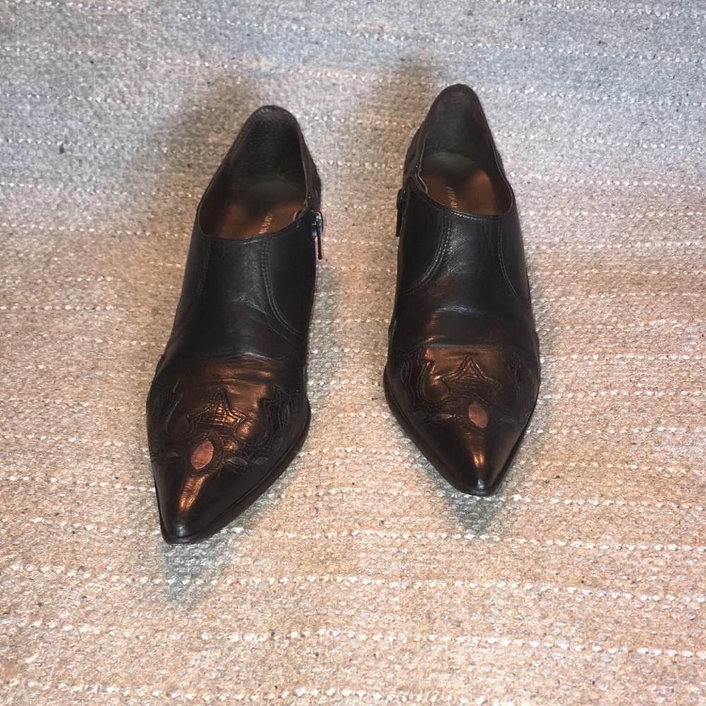 Antonio Milani Cowgirl Zip Ankle Booties Sz 7.5M